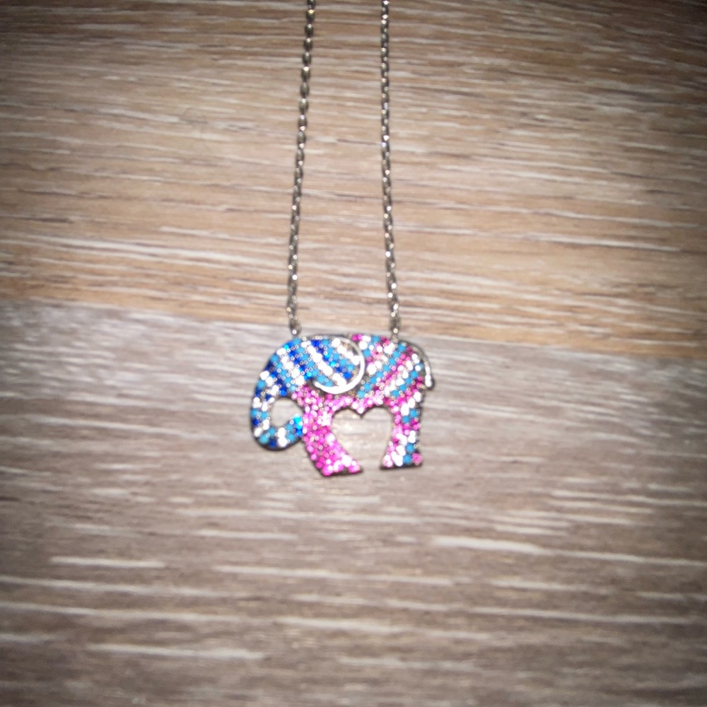 Colorful elephant necklace